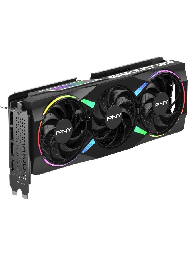 بي إن واي بطاقة الرسوميات GeForce RTX 5070 سعة 12 جيجابايت ARGB OC مع 3 مراوح - Image 2