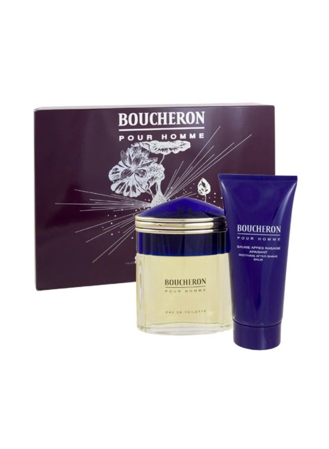 BOUCHERON Pour Homme For Men Set EDT 100ml + Aftershave Balm 100ml 100ml - Image 1