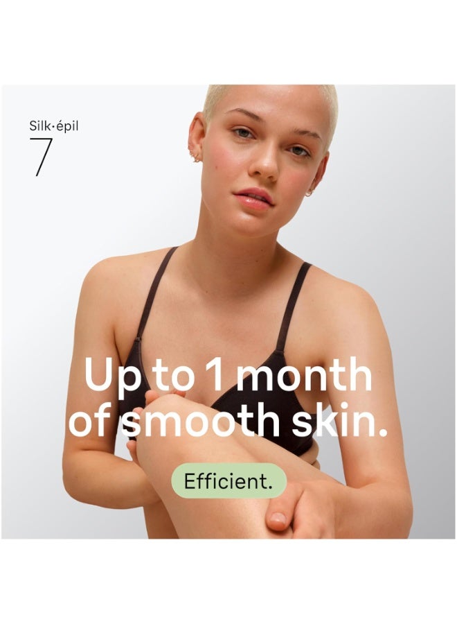 Braun Epilator Silk-épil 7, Hair Removal Device, Women Shaver & Trimmer, Wet and Dry, Wide Head, Includes Shaver Head and Trimmer Comb, SE7-041, Silver - Image 4