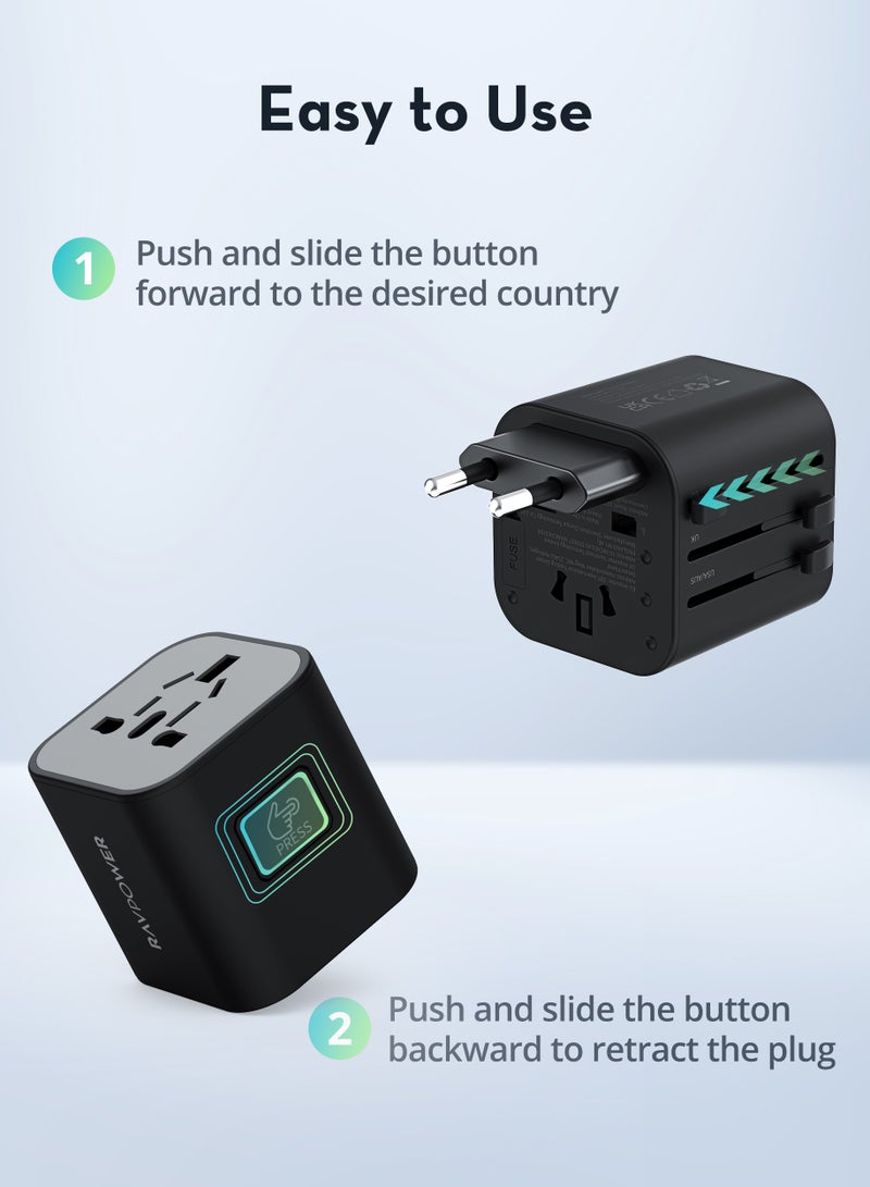 راف باور - فيش سفر راف باور متعدد المداخل بقوة 1840 واط - اسود - Image 2