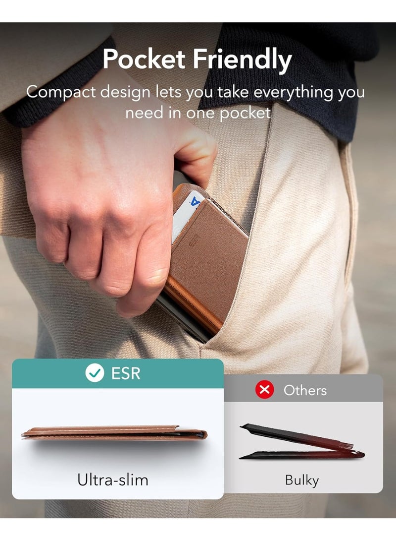 ESR HaloLock Vegan Leather Wallet Stand - Light Tan - Image 5