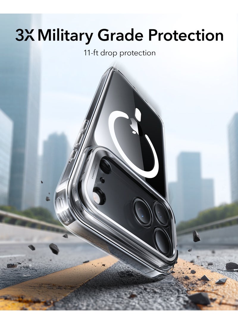 ESR for iPhone 17 Pro Case with Stash Stand, Camera Control Cover Compatible with MagSafe, Military-Grade Drop Protection Magnetic Phone Case for iPhone 17 Pro, Scratch-Resistant Back Cover, Clear Clear - Image 3