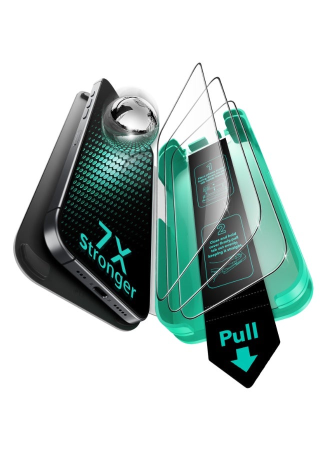 ESR 2 Pack 9H+ Glass for iPhone 17/iPhone 16 Pro Screen Protector,, with AR Anti-Reflective Technology, Armorite Ultra-Tough Tempered Glass with Ultra Fit Tray Clear - Image 1