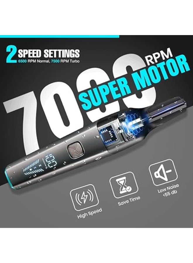 في جي آر V-603 Professional Nose and Body Trimmer, 1200mAh Battery, 2 Speed Settings, IPX5 Waterproof, LED Display, Black - Image 3