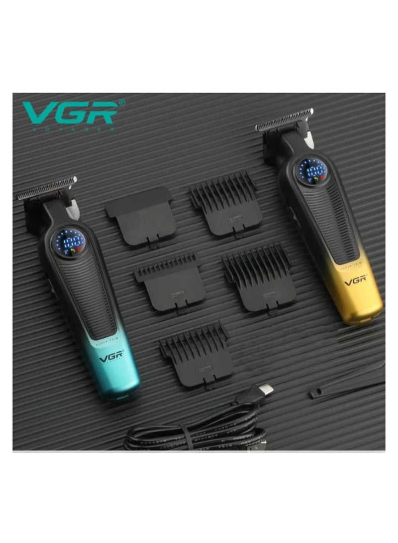 في جي آر VGR T-shaped Hair Clipper – V-996 with LED Display and 4 Attachments - Image 2