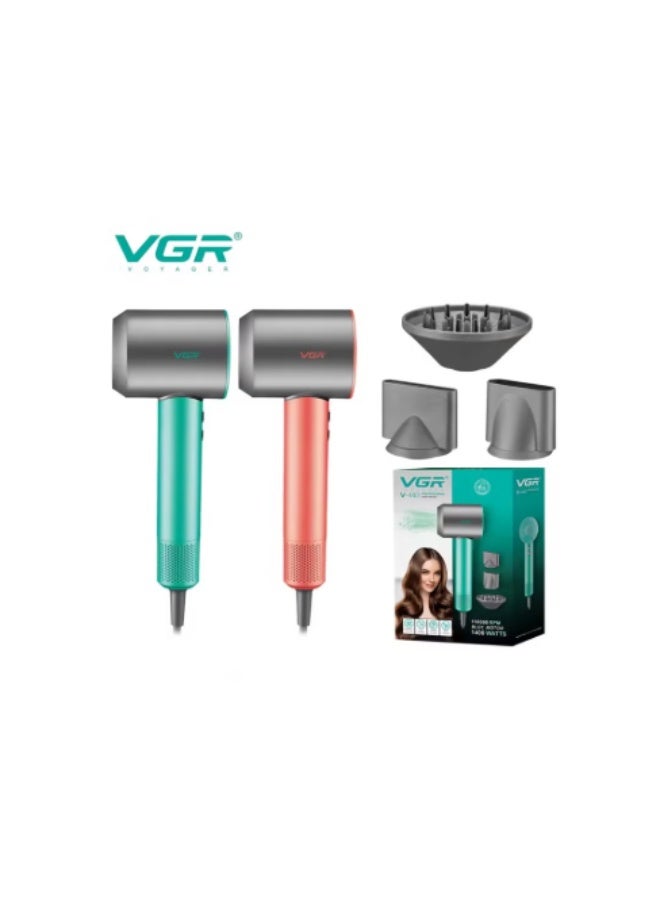 VGR Hair Dryer Professional Air Blower Hot and Cold Adjustment Hair Dryer Machine BLDC 110000 RPM Hair Dryers Barber Salon V-440 Multicolor - Image 1