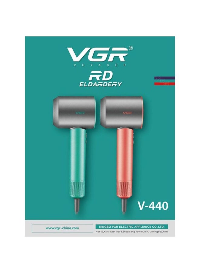 VGR Hair Dryer Professional Air Blower Hot and Cold Adjustment Hair Dryer Machine BLDC 110000 RPM Hair Dryers Barber Salon V-440 Multicolor - Image 4