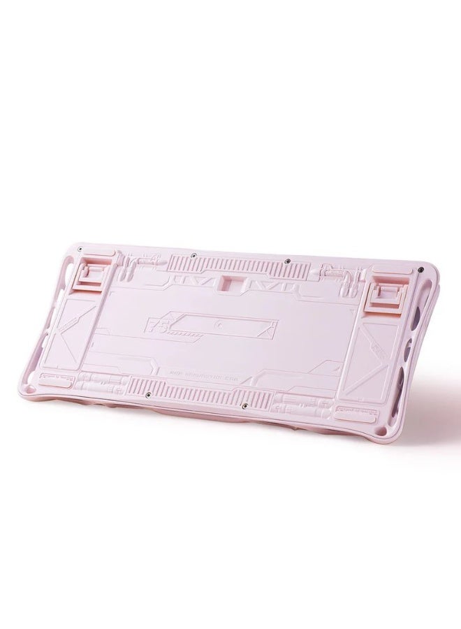 جرافا ستار لوحة مفاتيح الألعاب الميكانيكية اللاسلكية GravaStar Mercury K1 RGB، إطار من الألمنيوم، مفاتيح قابلة للتبديل، تخطيط إنجليزي Q، إصدار خاص باللون الوردي - Image 1