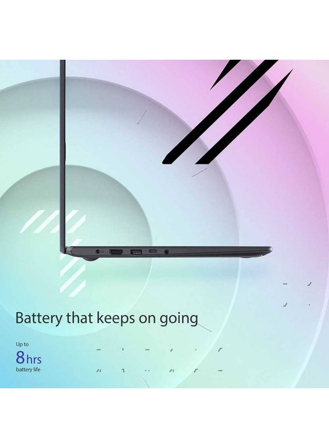 ASUS Viviobook Go 15  Laptop With 15.6-Inch Display, Intel Celeron-N4500 Processor/4GB RAM/128GB eMMC/Windows 11 Home English Peacock Blue - Image 3