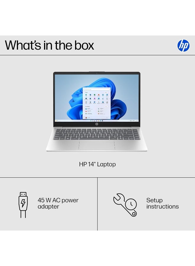 HP 14-ep0299nr Laptop With 14-Inch HD Display, Intel Core i3-N305 Processor/8GB RAM/256GB SSD/Intel UHD Graphics/Windows 11 Home English Natural Silver - Image 3