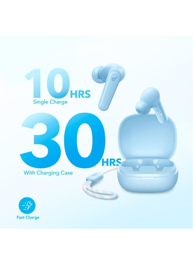 ساوند كور سماعات أنكر P20i اللاسلكية الحقيقية، سائقين 10 مم مع باس قوي، بلوتوث 5.3، 30 ساعة من وقت التشغيل، مقاومة للماء IPX5، 2 ميكروفون لمكالمات واضحة بالذكاء الاصطناعي، 22 إعداد مسبق للصوت، تخصيص عبر التطبيق - Image 4