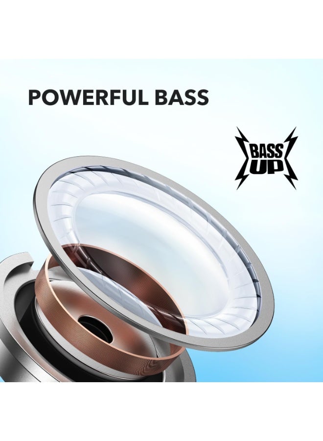 ساوند كور سماعات أنكر P20i اللاسلكية الحقيقية، سائقين 10 مم مع باس قوي، بلوتوث 5.3، 30 ساعة من وقت التشغيل، مقاومة للماء IPX5، 2 ميكروفون لمكالمات واضحة بالذكاء الاصطناعي، 22 إعداد مسبق للصوت، تخصيص عبر التطبيق - Image 2