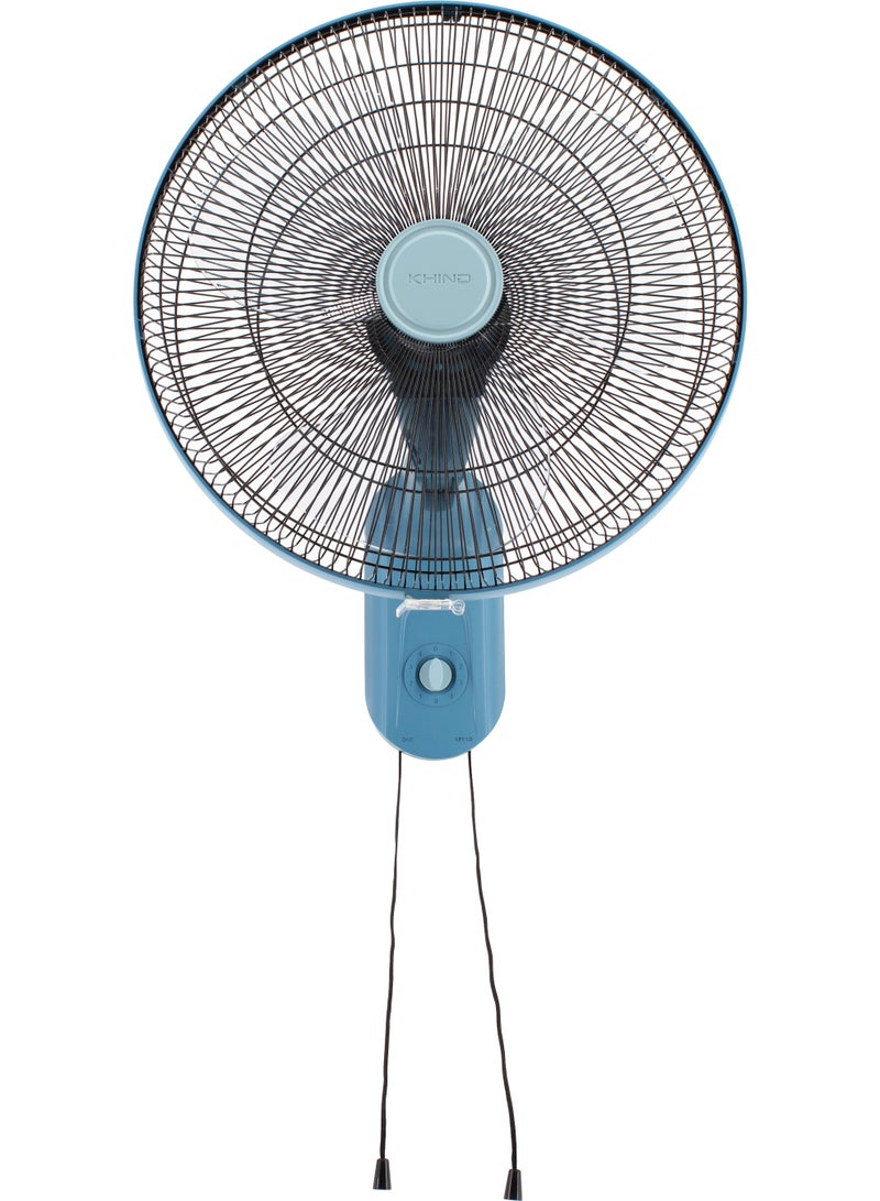 KHIND 16 Inch BLDC Wall Fan with Ball Bearing | 28 Watts Power, 4 Speed Control, Strong Air Delivery, Low Noise, Teal Blue | Ideal for Office, & Home -WF1601DC | 2 Years Warranty 28 W WF1601DC Teal Blue - Image 1
