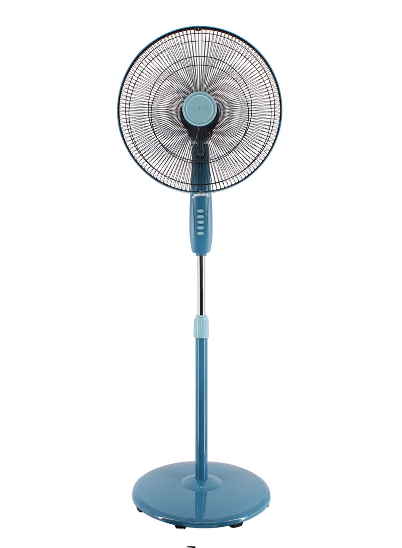 KHIND 16-Inch BLDC Stand Fan | 28W Energy-Saving Pedestal Fan with Strong Air Delivery, Height Adjustable, 4-Speed Control, Low Noise, Teal Blue - SF1601DC | 2 Years Warranty 28 W SF1601DC Teal Blue - Image 1