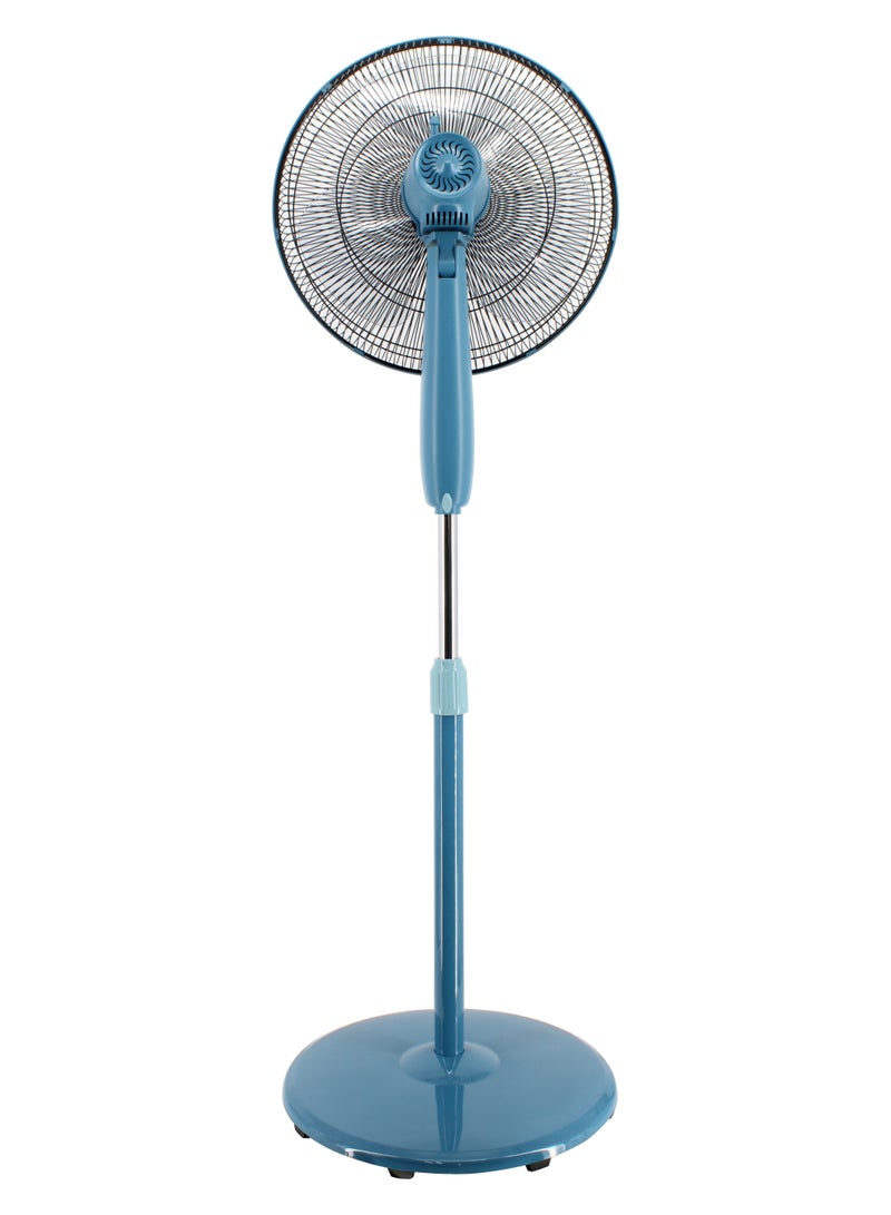 KHIND 16-Inch BLDC Stand Fan | 28W Energy-Saving Pedestal Fan with Strong Air Delivery, Height Adjustable, 4-Speed Control, Low Noise, Teal Blue - SF1601DC | 2 Years Warranty 28 W SF1601DC Teal Blue - Image 2