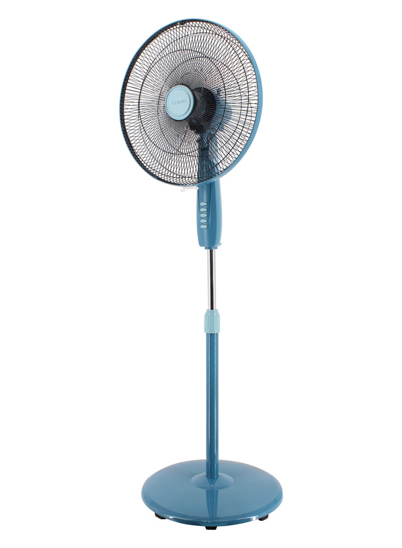 KHIND 16-Inch BLDC Stand Fan | 28W Energy-Saving Pedestal Fan with Strong Air Delivery, Height Adjustable, 4-Speed Control, Low Noise, Teal Blue - SF1601DC | 2 Years Warranty 28 W SF1601DC Teal Blue - Image 4