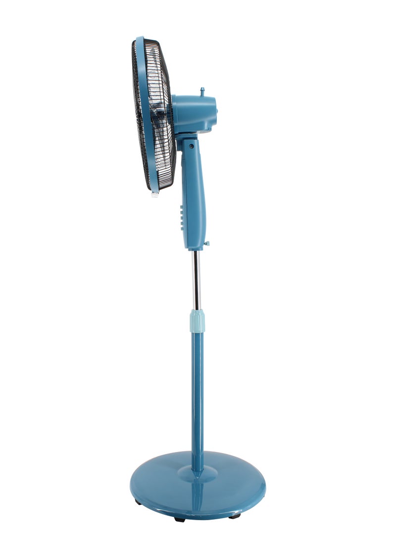 KHIND 16-Inch BLDC Stand Fan | 28W Energy-Saving Pedestal Fan with Strong Air Delivery, Height Adjustable, 4-Speed Control, Low Noise, Teal Blue - SF1601DC | 2 Years Warranty 28 W SF1601DC Teal Blue - Image 3