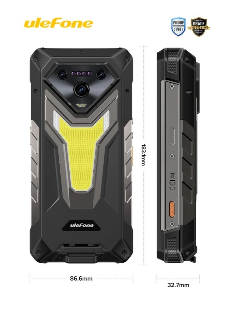 أوليفون هاتف ذكي Armor 34 فائق المتانة 5G سعة 16+512GB | بطارية ضخمة 25500mAh | ضوء تحذيري LED متعدد الاستخدامات | رؤية ليلية بالأشعة تحت الحمراء 64MP - Image 4