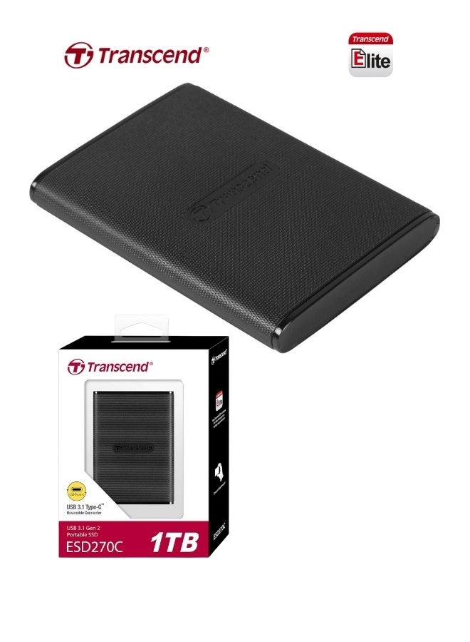 Transcend ESD270C Portable 1TB External SSD USB 3.1 Gen 2 | Compact Design | 10Gbps Speed |Solid State Drive for PS5 Xbox Laptop Desktop Iphone 15,16,17 Android Smartphones 1 TB - Image 2