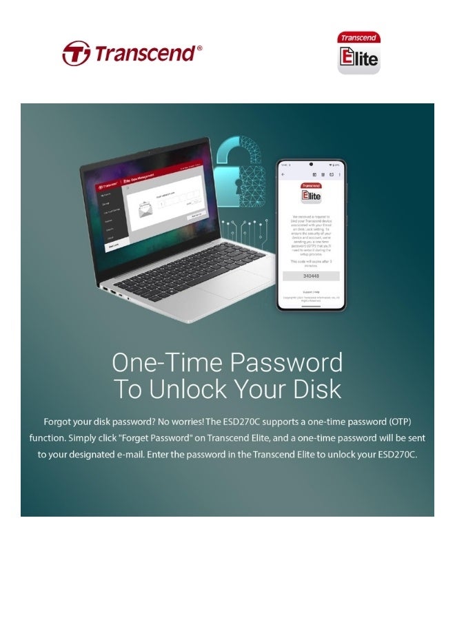 Transcend ESD270C Portable 500GB External SSD USB 3.1 Gen 2 | Compact Design | 10Gbps Speed |Solid State Drive for PS5 Xbox Laptop Desktop Iphone 15,16,17 Android Smartphones 500 GB - Image 3