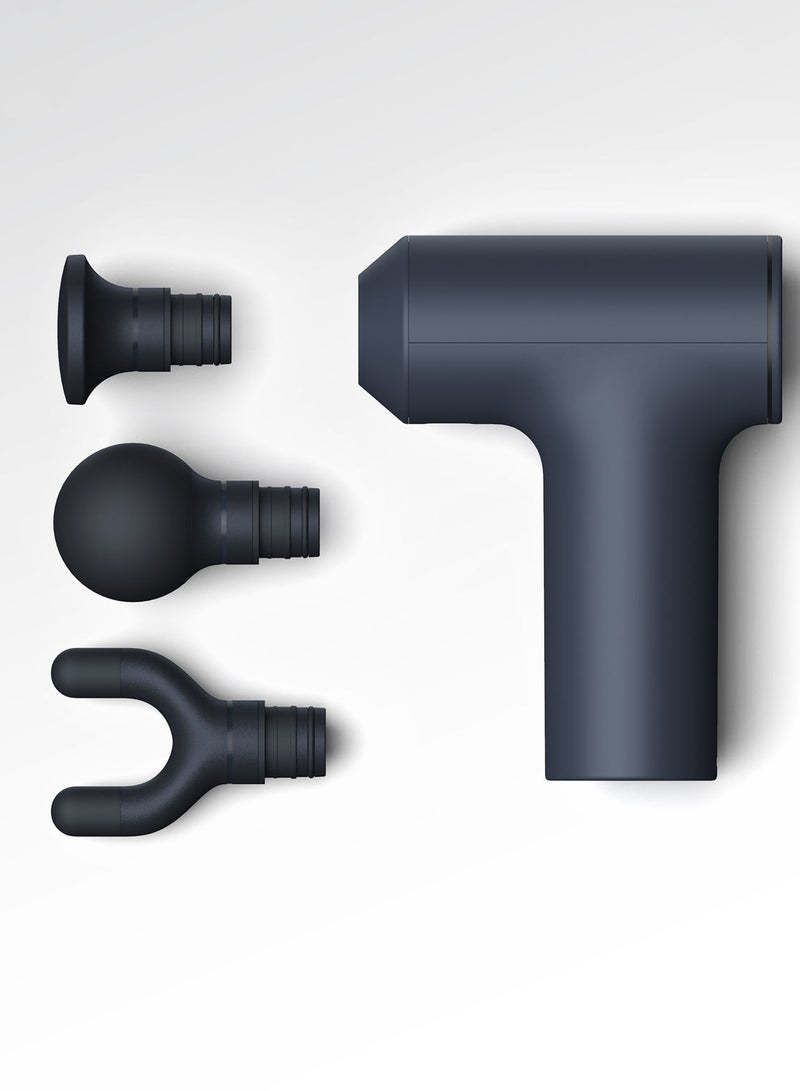 شاومي جهاز تدليك ميني محمول وقوي مع تدليك بالطرق، 3 رؤوس تدليك، عمر بطارية طويل وعمليات هادئة - أسود - Image 2