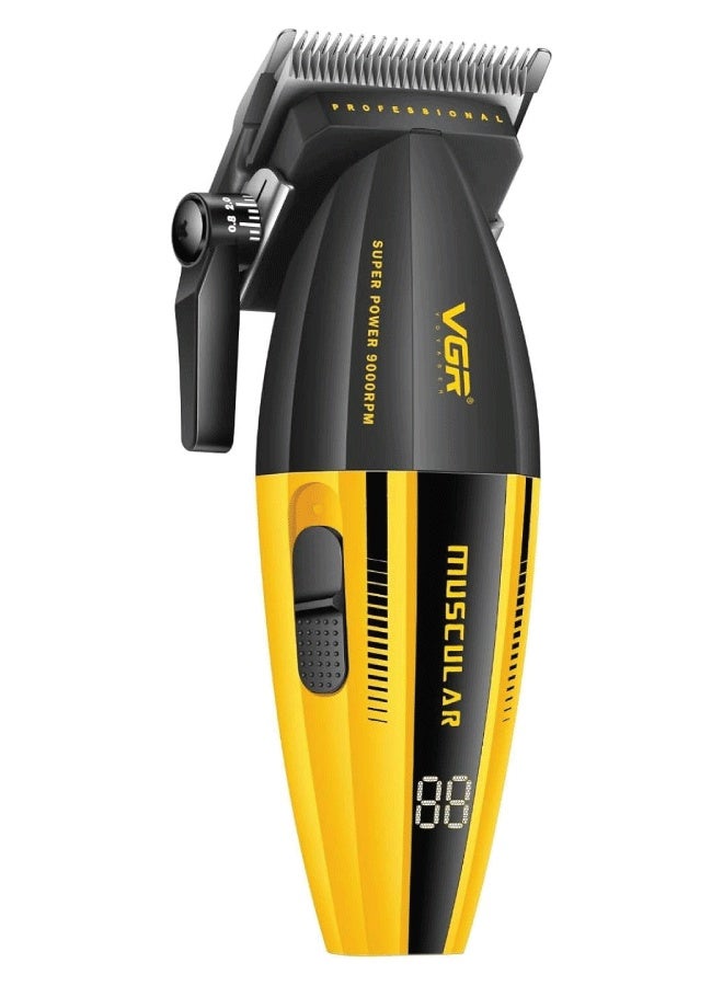 في جي آر 285 ماكينة حلاقة شعر احترافية للرجال بتقنية الفيد الطازج، 9000 دورة في الدقيقة، ماكينة حلاقة شعر لاسلكية مدمجة، ماكينة حلاقة خفيفة الوزن ومتعددة الاستخدامات مع شاشة LED - Image 1