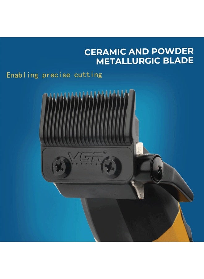 في جي آر 285 ماكينة حلاقة شعر احترافية للرجال بتقنية الفيد الطازج، 9000 دورة في الدقيقة، ماكينة حلاقة شعر لاسلكية مدمجة، ماكينة حلاقة خفيفة الوزن ومتعددة الاستخدامات مع شاشة LED - Image 5