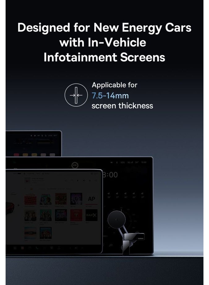 بيسوس MaxView Magnetic Car Phone Holder - Black - Image 4