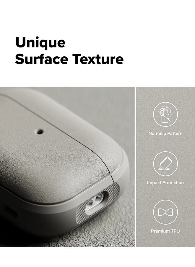 رينجك Onyx Magnetic for Airpods Pro 3 Case with Carabiner [Compatible with MagSafe] Non-Slip Anti-Fingerprint Textured, Shockproof Protective Cover - Black WARM GRAY - Image 4