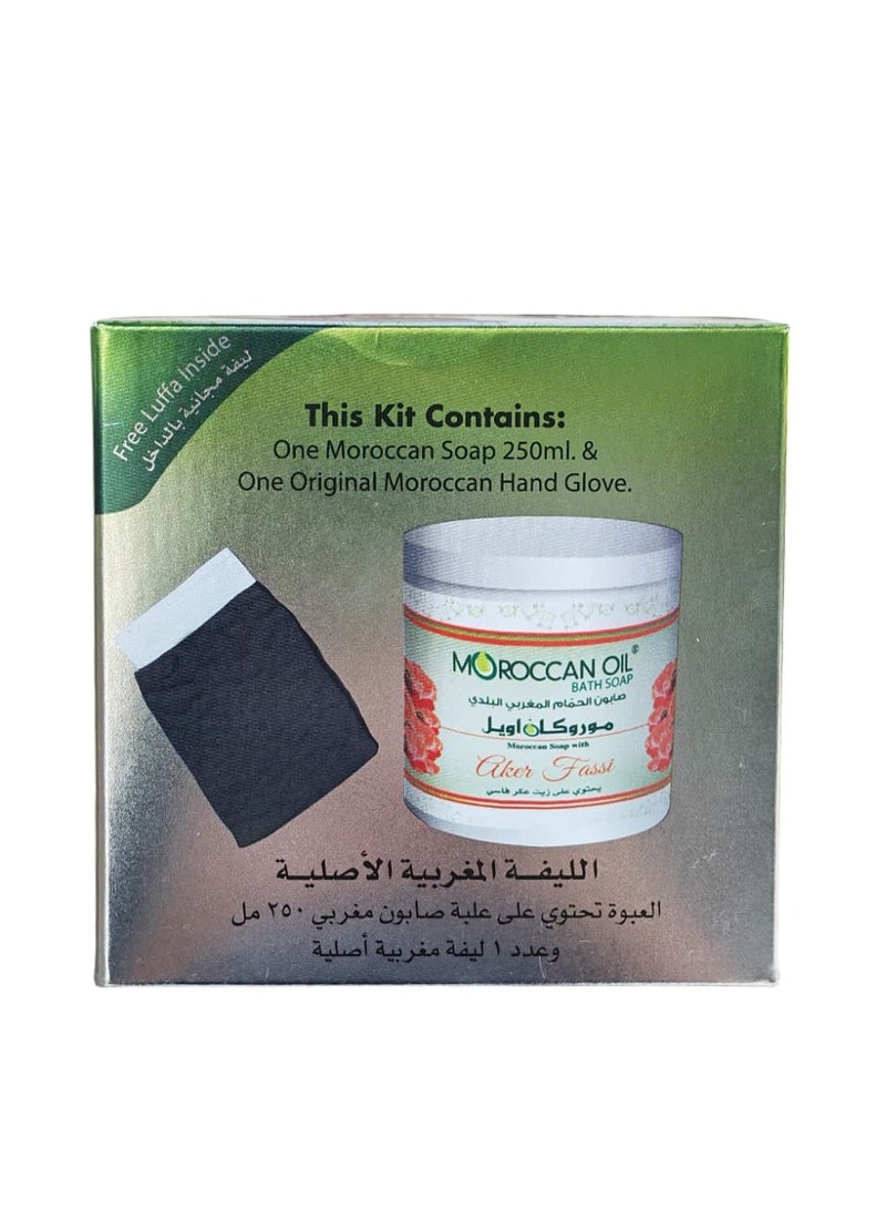 موروكان أويل Aker Fassi Bath Soap Red 250ml - Image 3