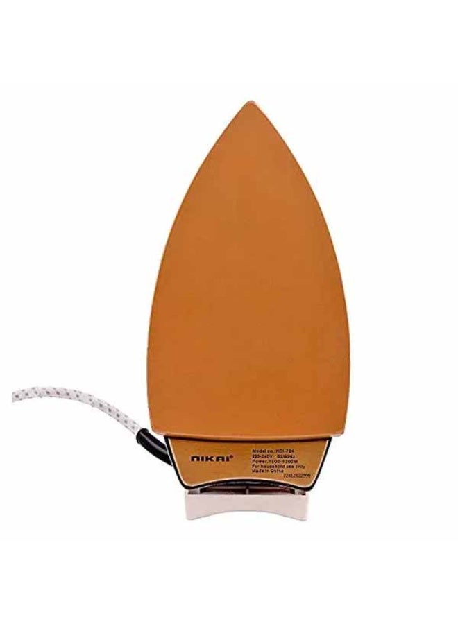 نيكاي Heavy Iron With Golden Teflon Coated Soleplate Overheating Protection 1200 W ND1724X White Golden - Image 3
