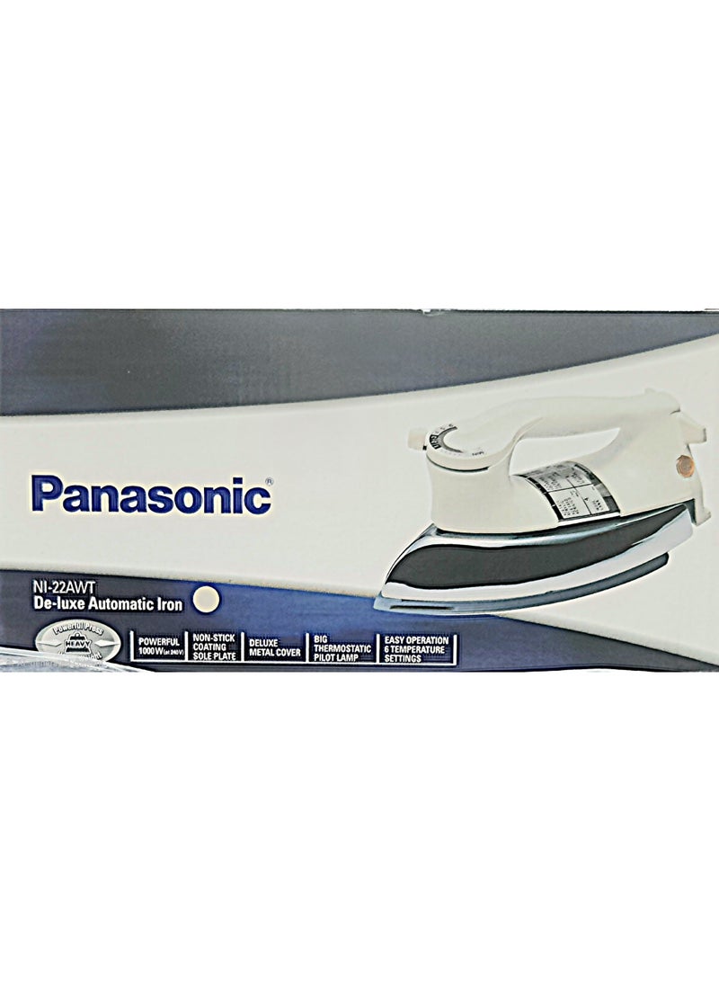 Panasonic NI-22AWT Deluxe Automatic Iron - Heavy Weight, 1000W 1000 W NI-22AWT white - Image 1