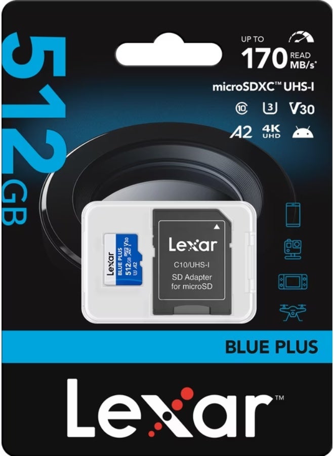 Lexar Blue Plus MicroSD Card - 512 GB - Image 5
