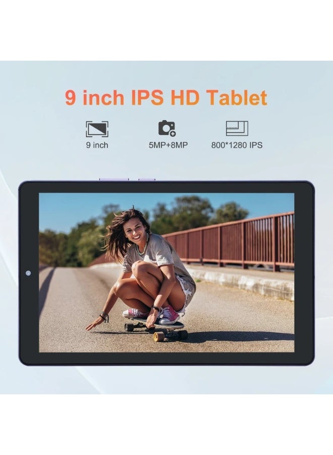 سي آيديا تابلت ذكي 9 إنش بنظام أندرويد مع شاشة IPS و شريحة SIM واحدة و دعم 5G LTE و WiFi و Zoom و TikTok مع غلاف واقي - Image 2