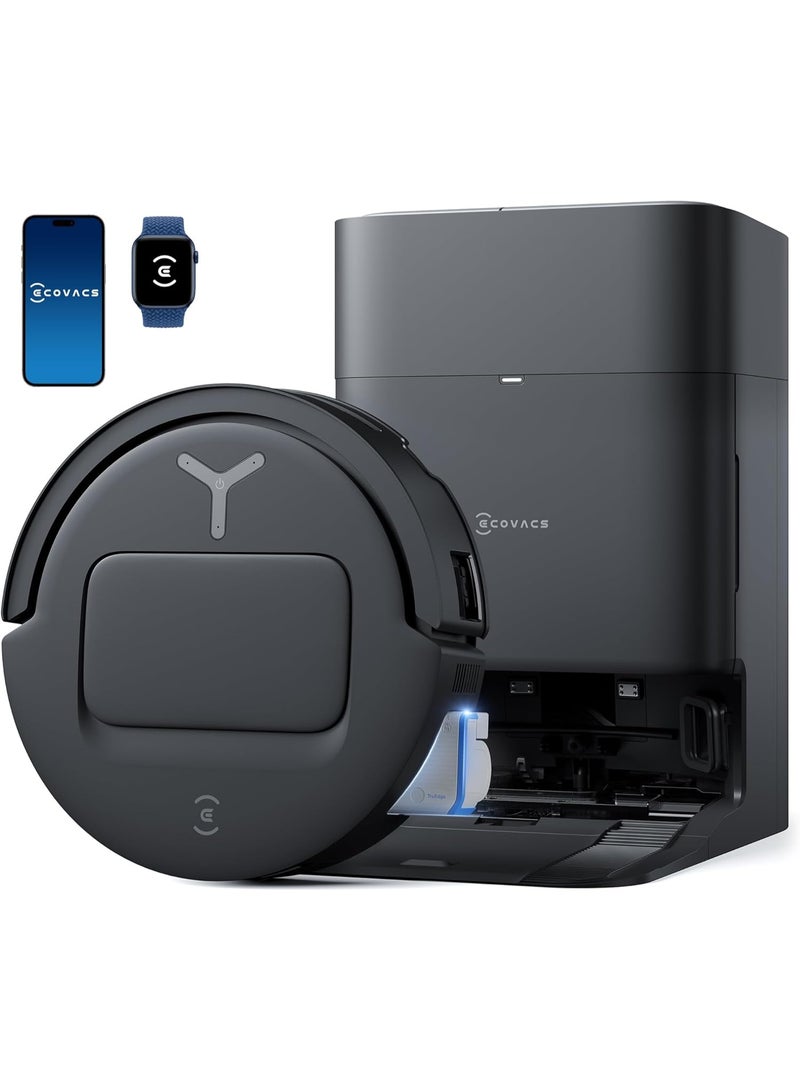 ecovacs DEEBOT T80 Omni Robot Vacuum and Mop, 18,000Pa Suction, OZMO™ Roller Real-Time Mop Washing, Self-Emptying, Hot Air Drying, AI Navigation, Anti-Tangle Brush, for Pets, Carpets & Hard Floors 110 ml 80 W DEEBOT T80 OMNI Black - Image 1