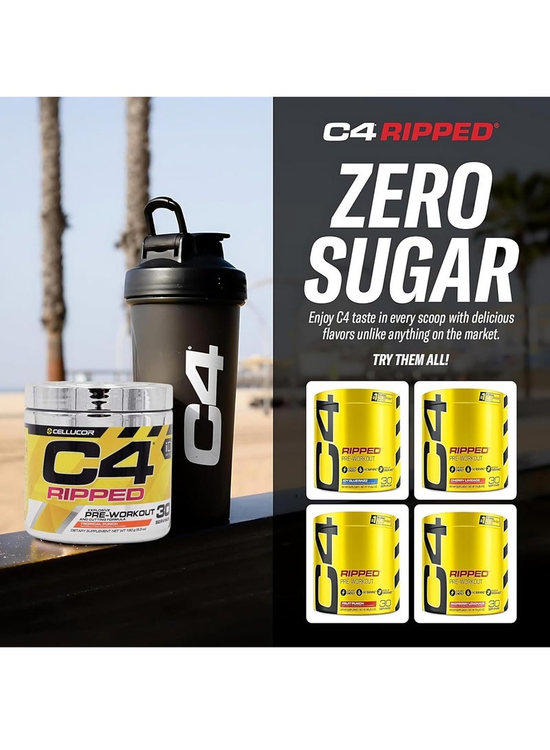 سيلوكور C4 Ripped Pre Workout - Icy Blue Raz - 30Ser - Image 3