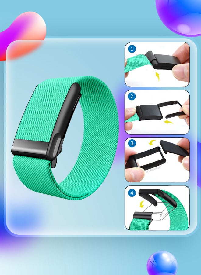MARGOUN Adjustable Nylon Sport Strap Compatible with Whoop Life MG – Breathable and Waterproof Replacement Wristband Turquoise - Image 3