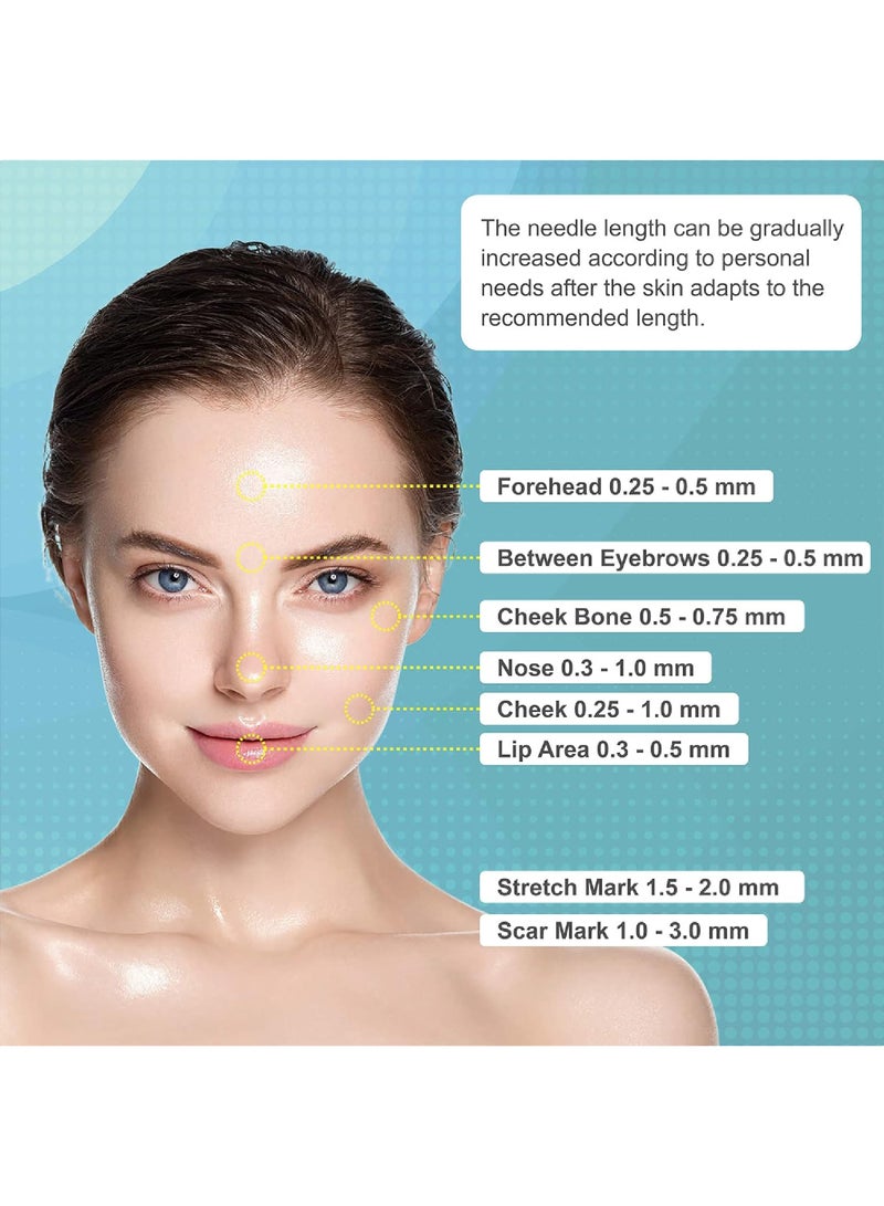 روك بو أداة ديرما ستامب القابلة للتعديل بديل ديرما رولر قلم ميكرونيدل القابل لإعادة الاستخدام مع غطاء الإبرة أدوات العناية بالبشرة للوجه والجسم ونمو الشعر واللحية - Image 4