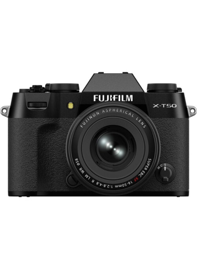 فوجي فيلم FUJIFILM X-T50 Mirrorless Camera with XF 16-50mm f/2.8-4.8 Lens (Black) - Image 1