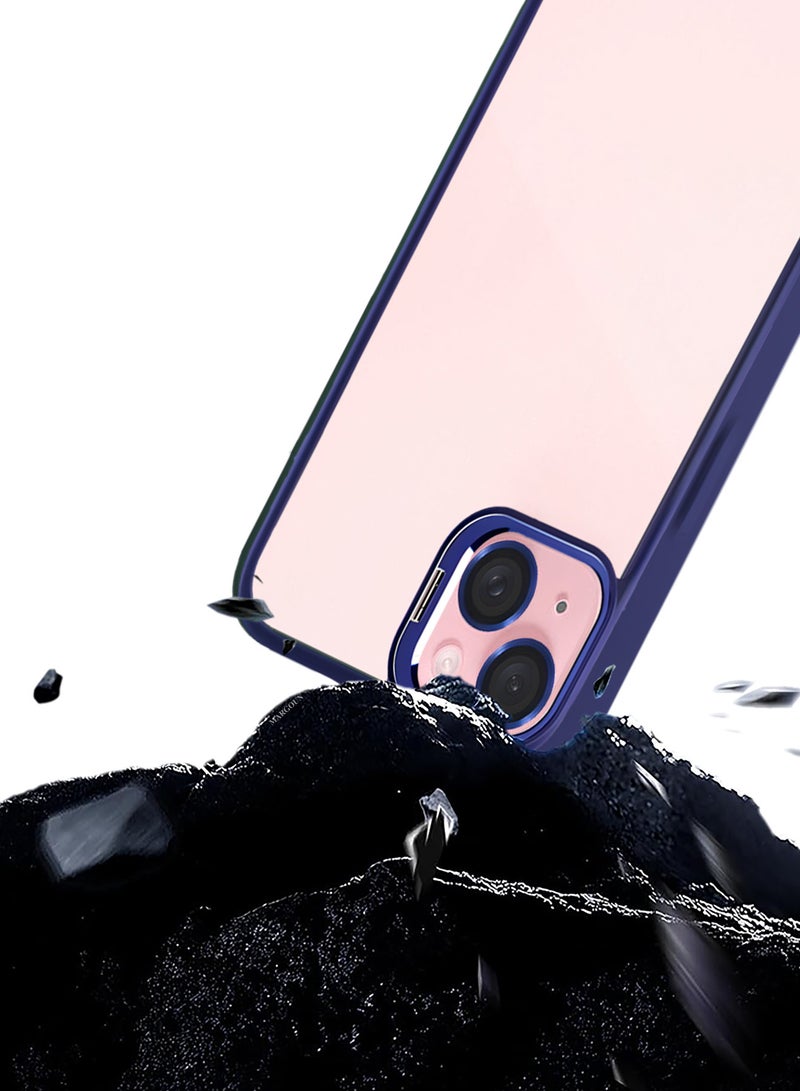 MARGOUN Clear Protective Case with Camera Lens Guard and Flip Stand for iPhone 15 Plus  – Anti-Scratch Shockproof Cover - blue - Image 3