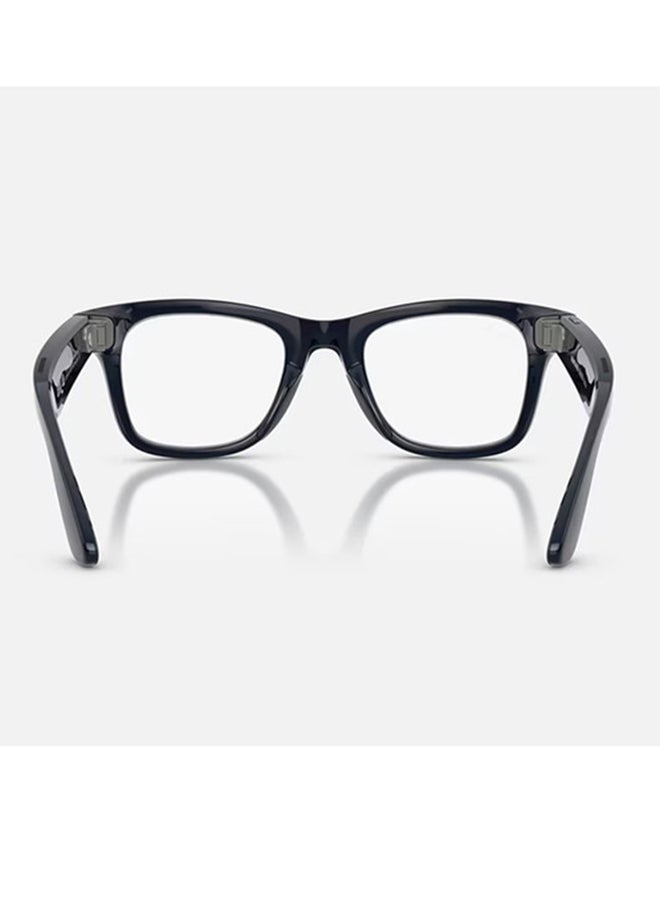 ميتا Ray-Ban | Meta Wayfarer Large (Gen 2) - Frame Shiny Cosmic Blue Lenses Clear/Sapphire Transitions  RW4012 Shiny Cosmic Blue - Image 3