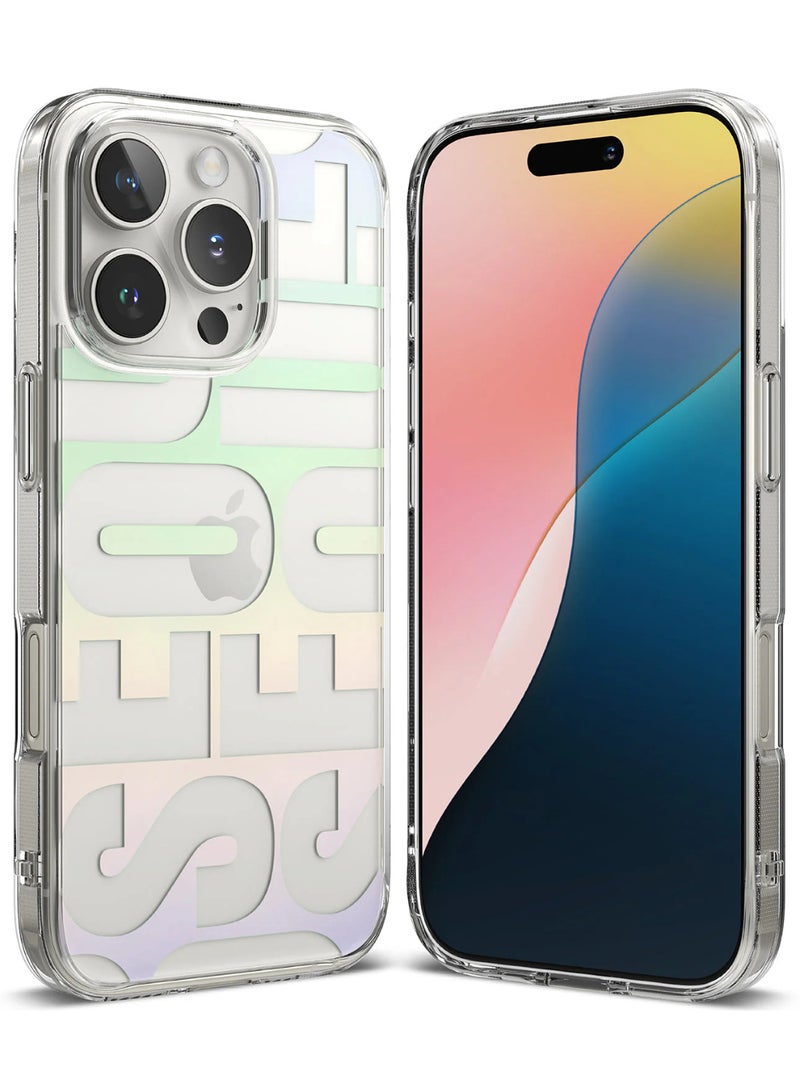 رينجك Ringke Fusion Design Compatible with Apple iPhone 16 Pro Augmented Shockproof Protective Phone Cover Designed for iPhone 16 Pro Case Seoul Map Seoul Map White - Image 1