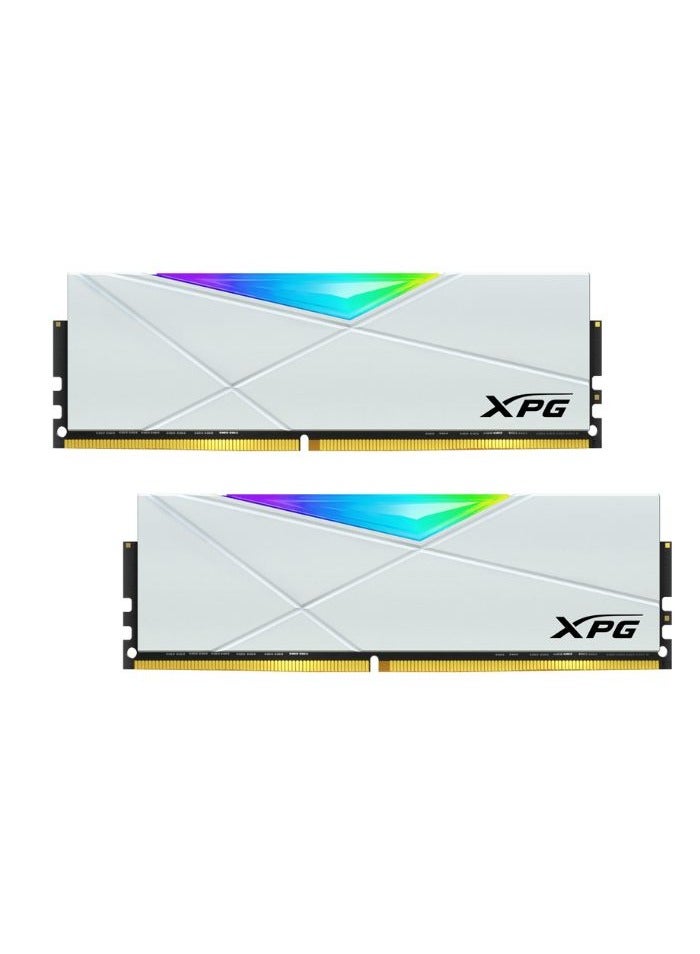 XPG ADATA XPG SPECTRIX DDR4 D50 RGB 32GB (2x16GB) 3600MHz PC4-28800 U-DIMM 288-Pins Desktop Memory CL16 Kit - White - Image 3
