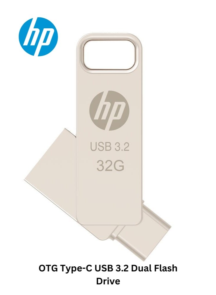 HP 32GB x206c OTG Type-C USB 3.2 Dual Flash Drive for Iphone 15 Iphone 16 Android Tablet PC Laptop 32 GB - Image 1