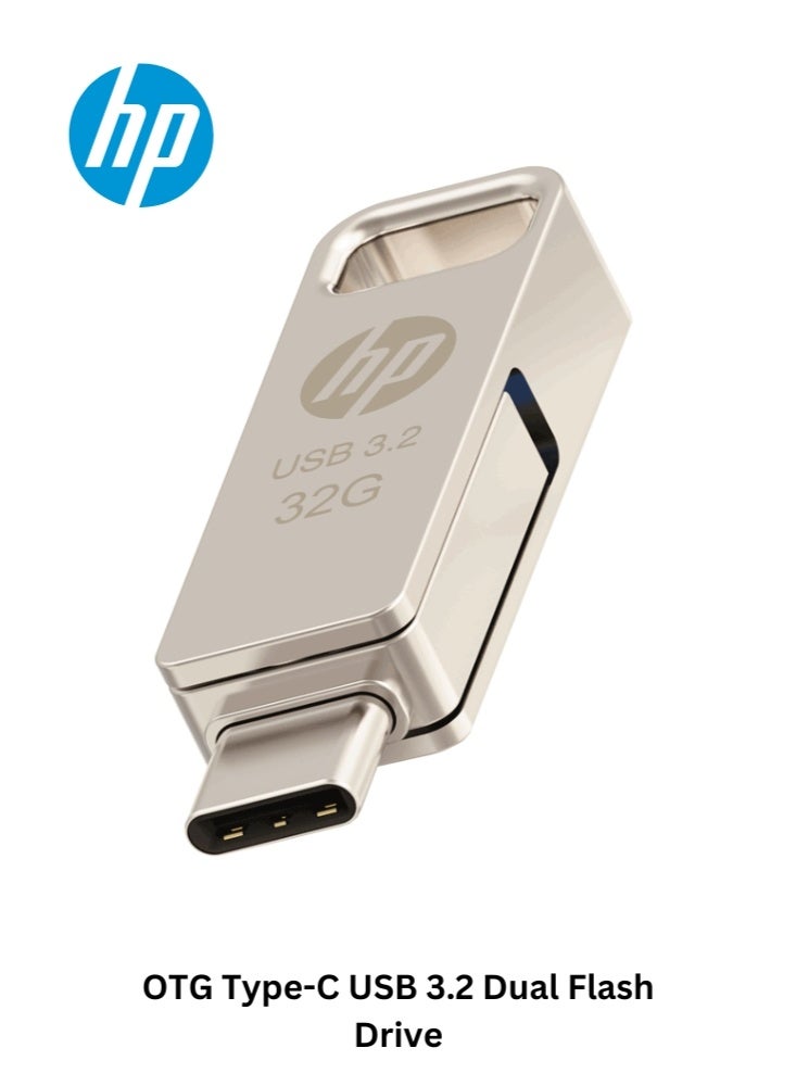 HP 32GB x206c OTG Type-C USB 3.2 Dual Flash Drive for Iphone 15 Iphone 16 Android Tablet PC Laptop 32 GB - Image 5