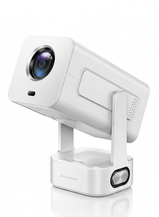 Wownect 1080P Full HD Smart Projector|300 ANSI Lumens 4K HDR Auto Focus & Keystone| Android 13 WiFi 6 Bluetooth 5.0 Home Theater Projector|30–200" Display, HDMI/USB for Home & Office PROJ-WO-109-AN White - Image 1