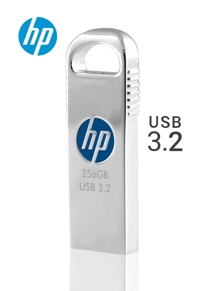 HP X306w | 256GB Pen Drive | USB 3.2 Flash Drive | Silver Metal 256 GB - Image 2