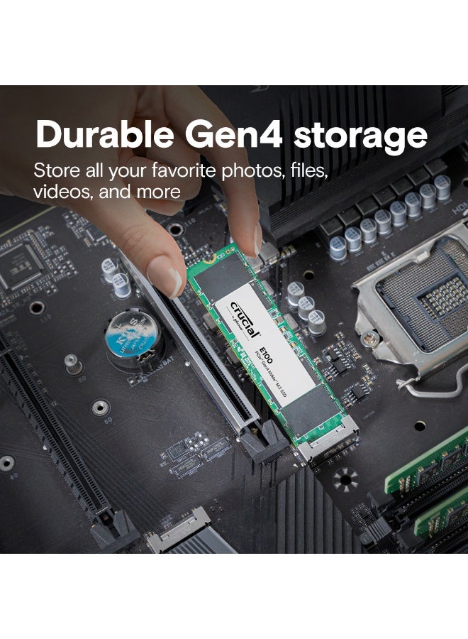 crucial E100 2TB PCIe Gen4 NVMe M.2 SSD 2 TB - Image 3
