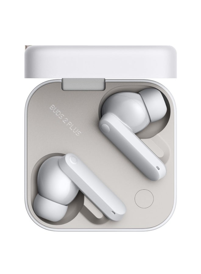 cmf by NOTHING CMF Buds 2 Plus  Wireless Earbuds Adaptive Noise Cancelling, Hi-Res Audio Bluetooth Headphones, 12mm Drivers for Deep Bass, 50dB ANC 61.5H Playtime Sport Ear Buds with 6 Mics - Light Grey - Image 1