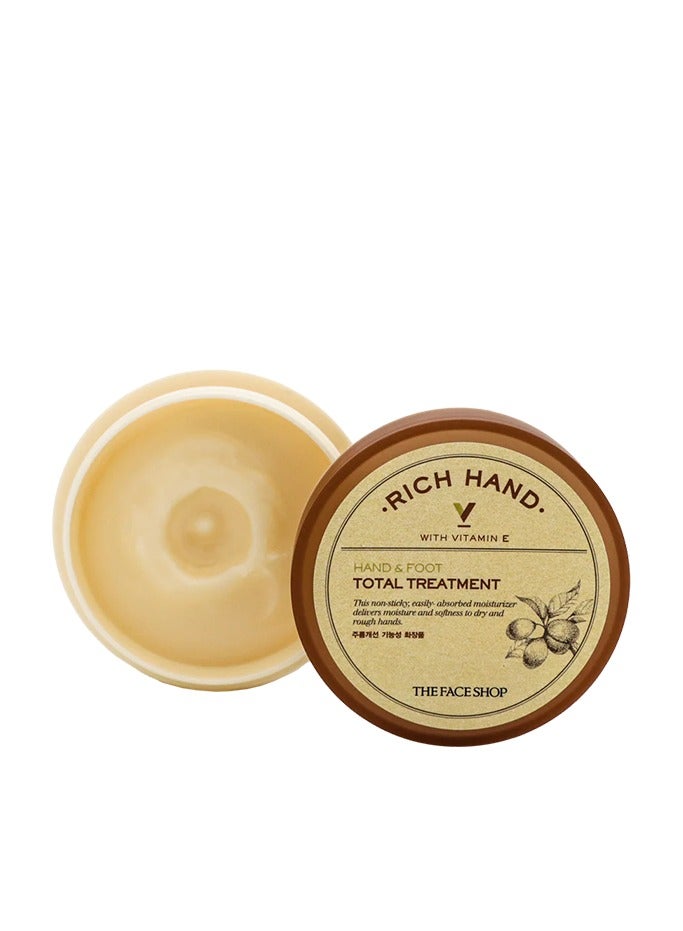 ذا فيس شوب Shea Butter Rich Hand & Foot Treatment Cream in Soft Touch | The Face Shop brown 120ml - Image 2
